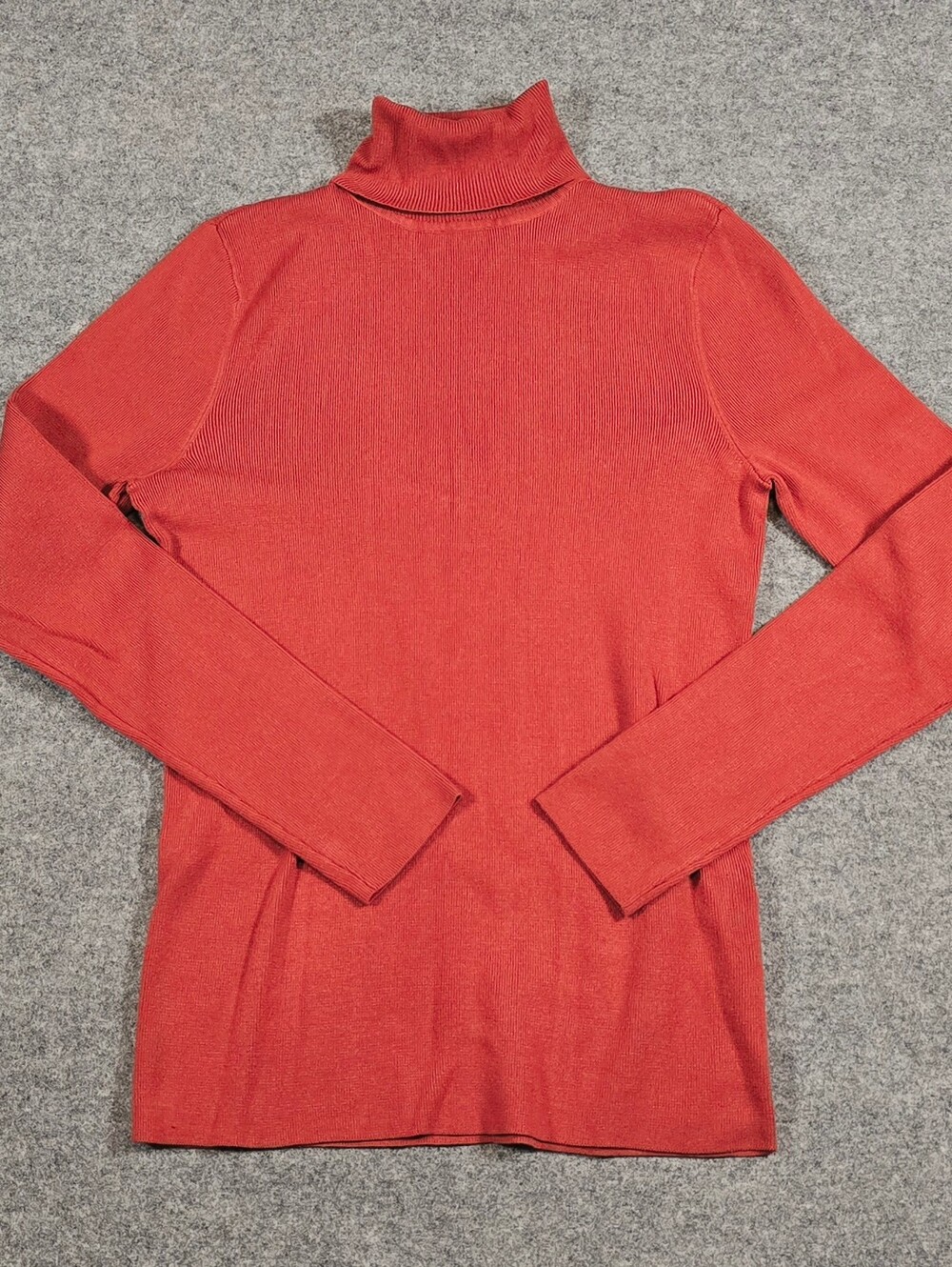 Chicos Women's Red/Burnt Orange Turtleneck Sweater